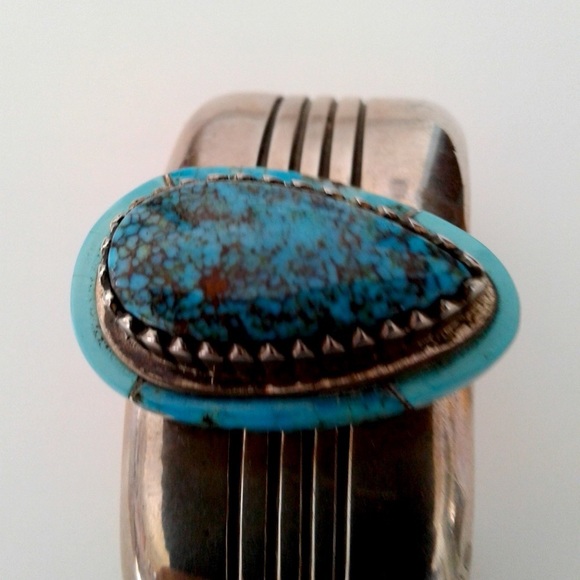 Vintage Native American Navajo Statement Bracelet - Picture 2 of 8